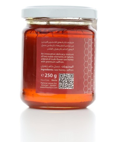 Raw Honey With Saffron 250gm Froots