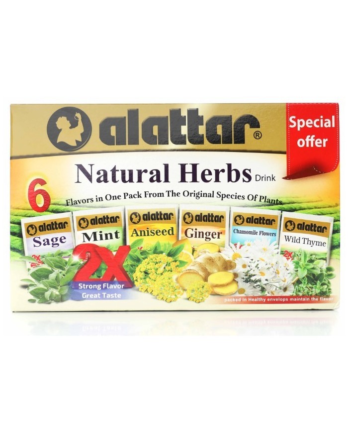 Natural Herbs 6 Flavors 24 Sachets Alattar