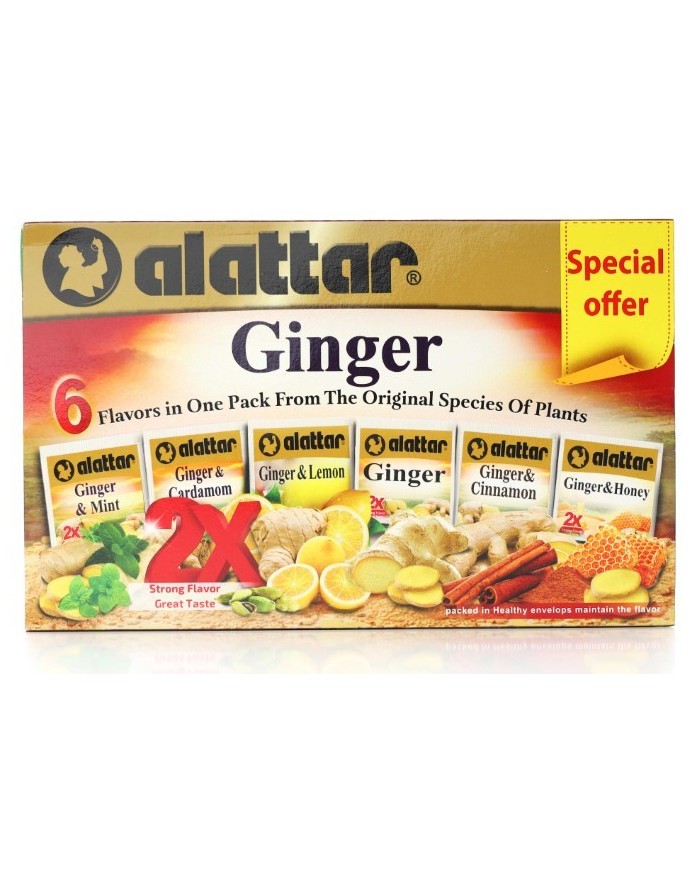 Ginger Tea Group 6 Flavors 24 tea Bag Alattar