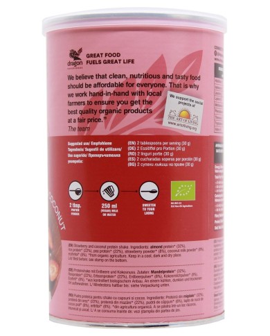 Protein Shake Strawberry and Coconut 450g Dragon