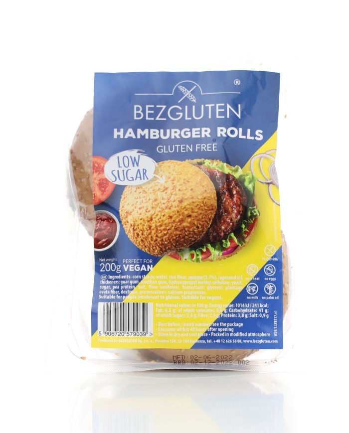 خبز اقراص برغر ( خبز الهمبرغر خالي من الجلوتين ) 200 غرام بيزجلوتين
