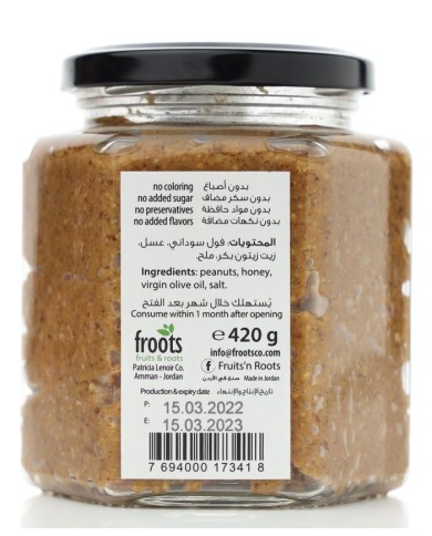 Coarse Peanut Butter With Honey 420gm Froots