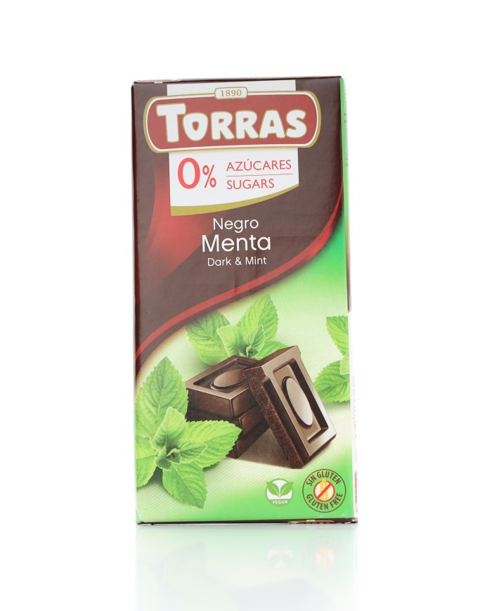 Chocolate Bar Dark With Mint 75g Torras