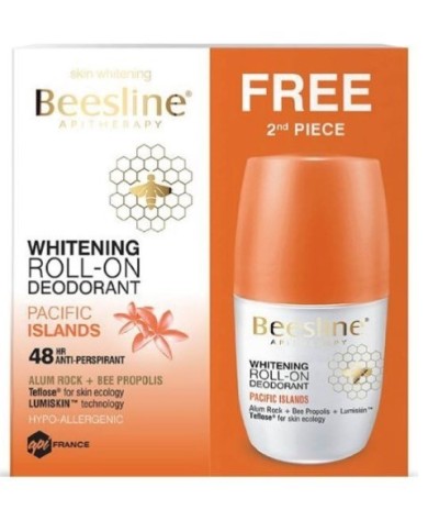 Whitening Roll On Deodorant Pacific Island 50ml Beesline