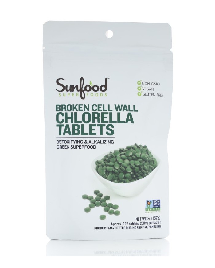 Chlorella Tablets 250mg 228tab 57g /Broken Cell Wall Sunfood