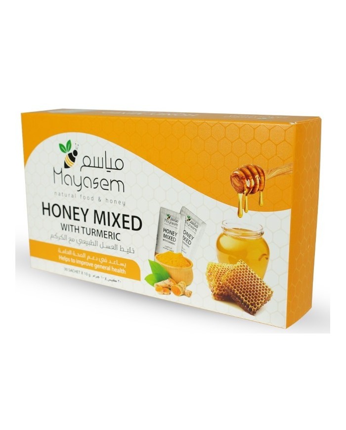 خليط العسل الطبيعي مع الكركم 30 كيس مياسم