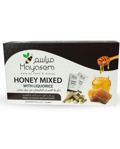 Honey mixed with Liquorice 30 Sachet Mayasem