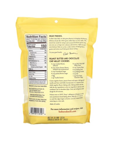 Millet Flour 567g Bob's Red Mill