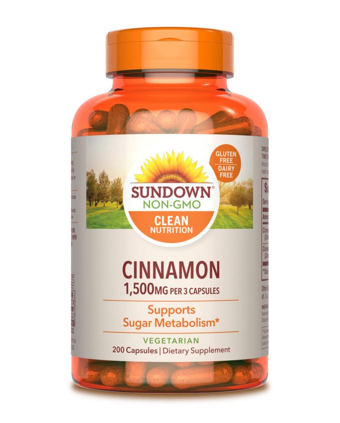 Cinnamon 1500 mg 200 caps Sundown Naturals