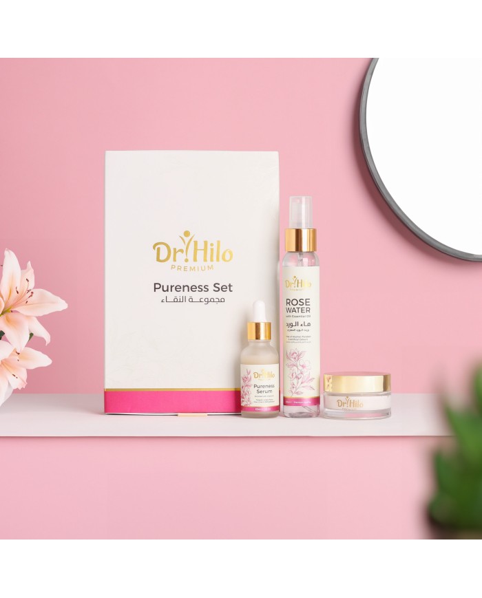 Pureness Set with rose water & frankincense Dr.Hilo